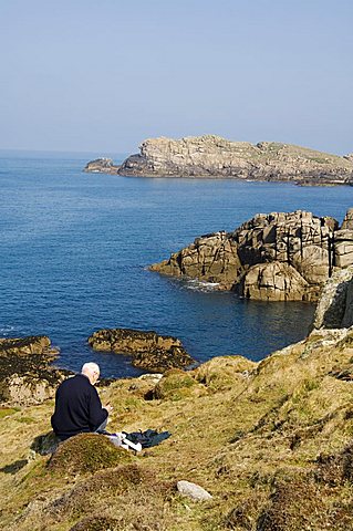 Hell Bay on a calm day, Bryer (Bryher), Isles of Scilly, off Cornwall, United Kingdom, Europe