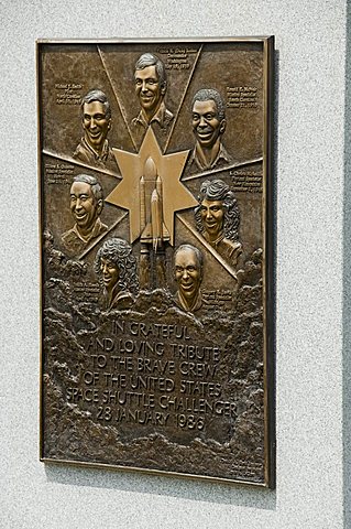 Memorial to the crew of the Space Shuttle Challenger, Arlington National Cemetery, Arlington, Virginia, United States of America, North America