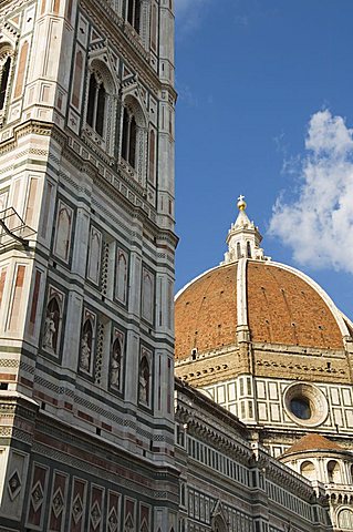 Duomo (Cathedral) and Campanile di Giotto, UNESCO World Heritage Site, Florence (Firenze), Tuscany, Italy, Europe