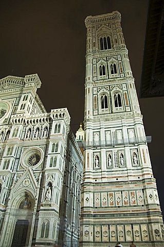 Duomo (Cathedral) and Campanile di Giotto, UNESCO World Heritage Site, Florence (Firenze), Tuscany, Italy, Europe