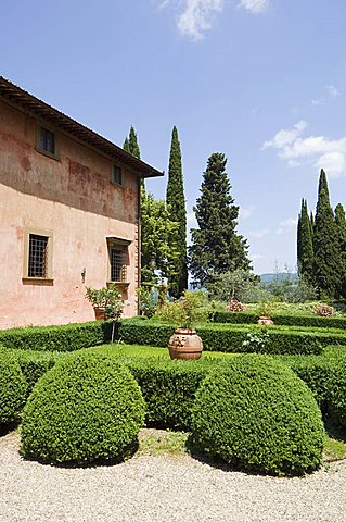 The Villa Vignamaggio, used in film Much Ado About Nothing, a wine producer whose wines were the first to be called Chianti, near Greve, Chianti, Tuscany, Italy, Europe