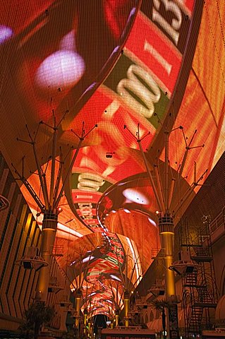 Fremont Street Light and Sound Show Experience, Fremont Street, the older part of Las Vegas, Nevada, United States of America, North America