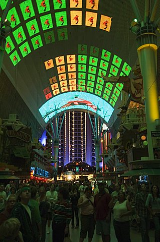 Fremont Street Light and Sound Show Experience, Fremont Street, the older part of Las Vegas, Nevada, United States of America, North America