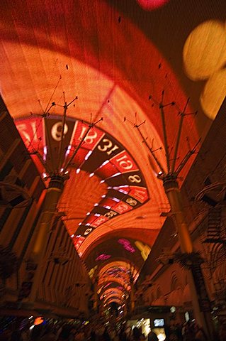 Fremont Street Light and Sound Show Experience, Fremont Street, the older part of Las Vegas, Nevada, United States of America, North America