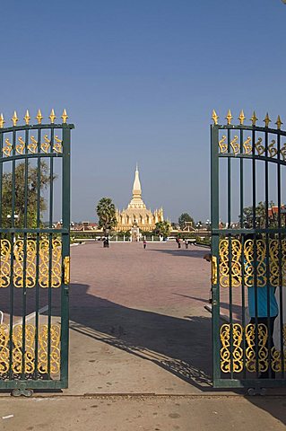 Pha That Luang, Vientiane, Laos, Indochina, Southeast Asia, Asia