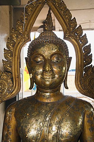 Buddha at Sukhothai Traimit temple, Bangkok, Thailand, Southeast Asia, Asia