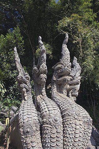 Nagas at Sop Ruak, Golden Triangle, Thailand, Southeast Asia, Asia