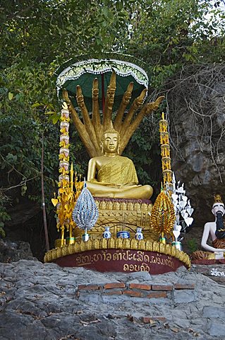 Buddha on Mount Phu Si, Luang Prabang, Laos, Indochina, Southeast Asia, Asia