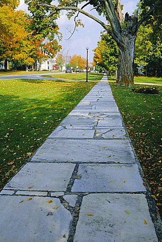 Manchester, Vermont, known for it's marble sidewalks, one of Americas oldest resorts