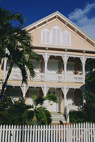 Old Town architecture, Key West, Florida, USA, North America