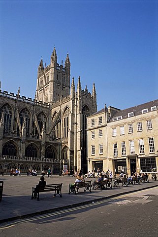 Bath Abbey, Bath, UNESCO World Heritage Site, Avon, England, United Kingdom, Europe