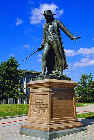 Statue of Col. William Prescott, Charlestown,Bunker Hill Monument, Boston, Massachusetts, USA