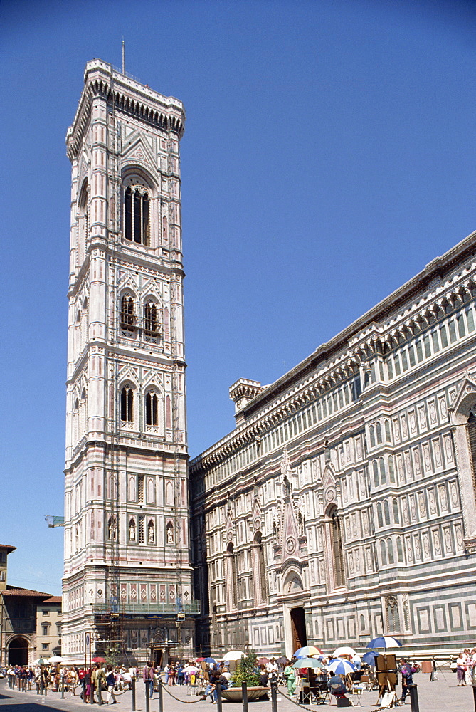 The Duomo and Campanile (cathedral and bell tower) in Florence, UNESCO World Heritage Site, Tuscany, Italy, Europe