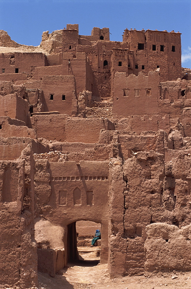 Exterior of the Kasbah at Ait Benhaddou, UNESCO World Heritage Site, Morocco, North Africa, Africa