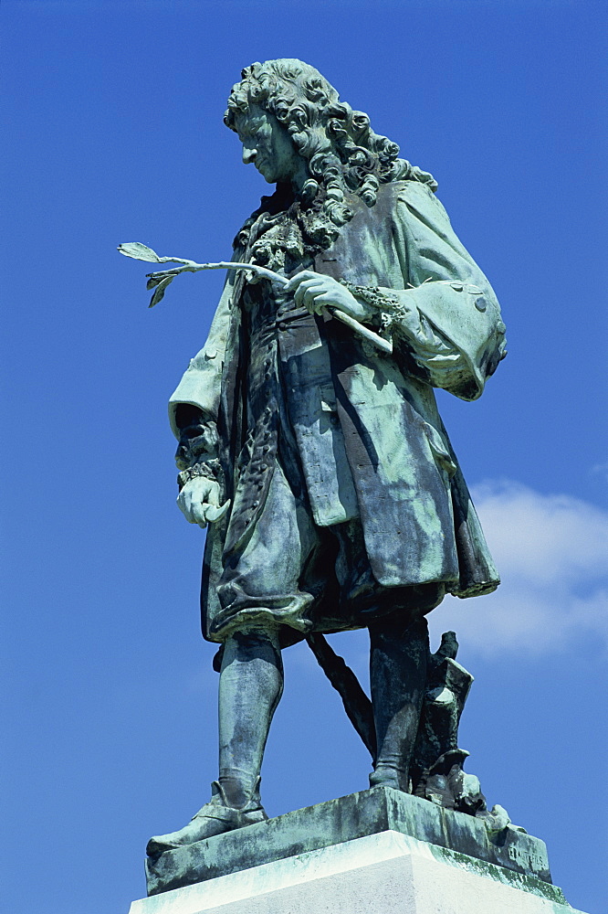 De la Quintinye statue, Potager du Roi, Chateau de Versailles, Ile de France, France, Europe