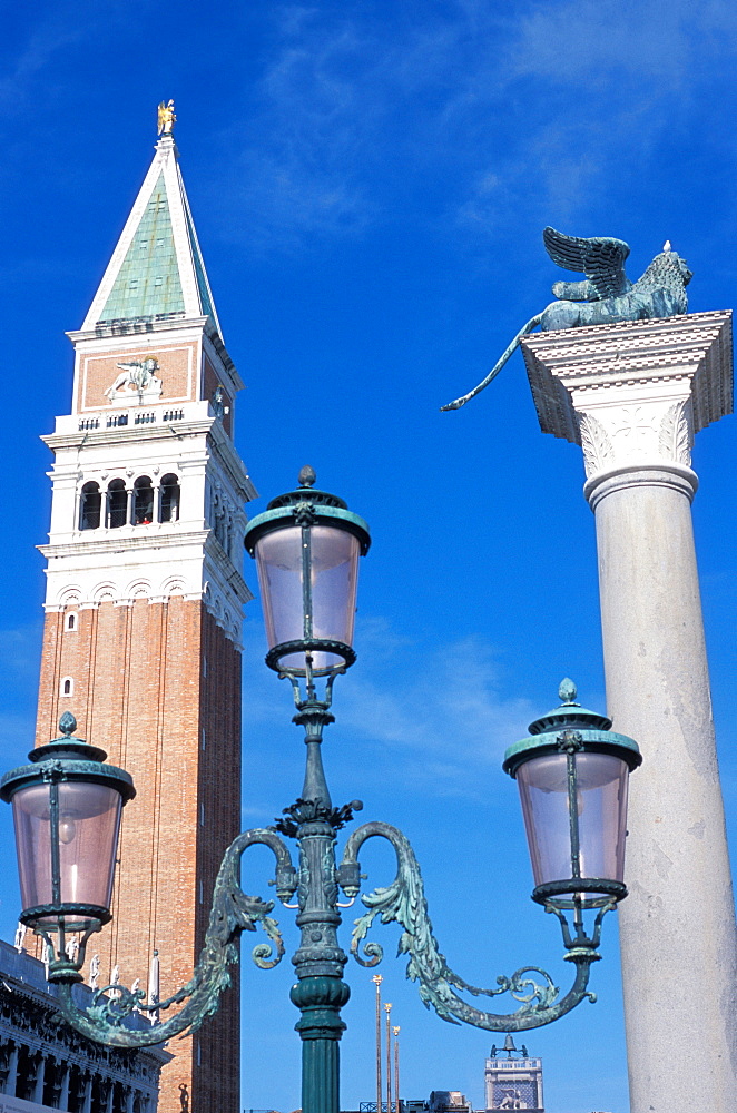 Campanile, Piazza San Marco (St. Mark's Square), Venice, Veneto, Italy, Europe