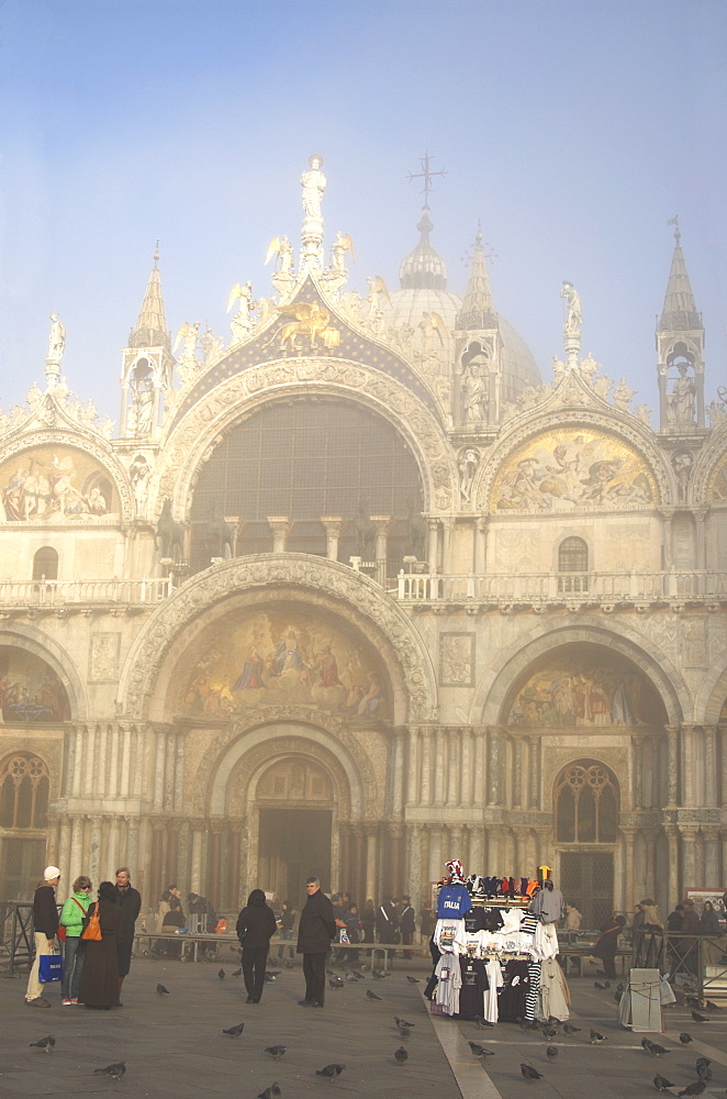 St. Mark's basilica in mist, Venice, UNESCO World Heritage Site, Veneto, Italy, Europe