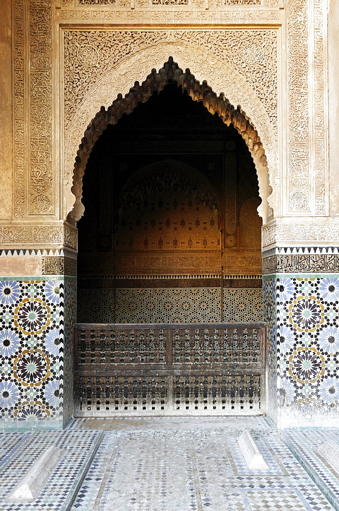 Saadian tombs dating from the 16th century, Marrakesh, Morocco, North Africa, Africa