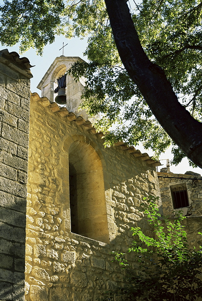 Church and bell tower, Aurons, Provence, France, Europe