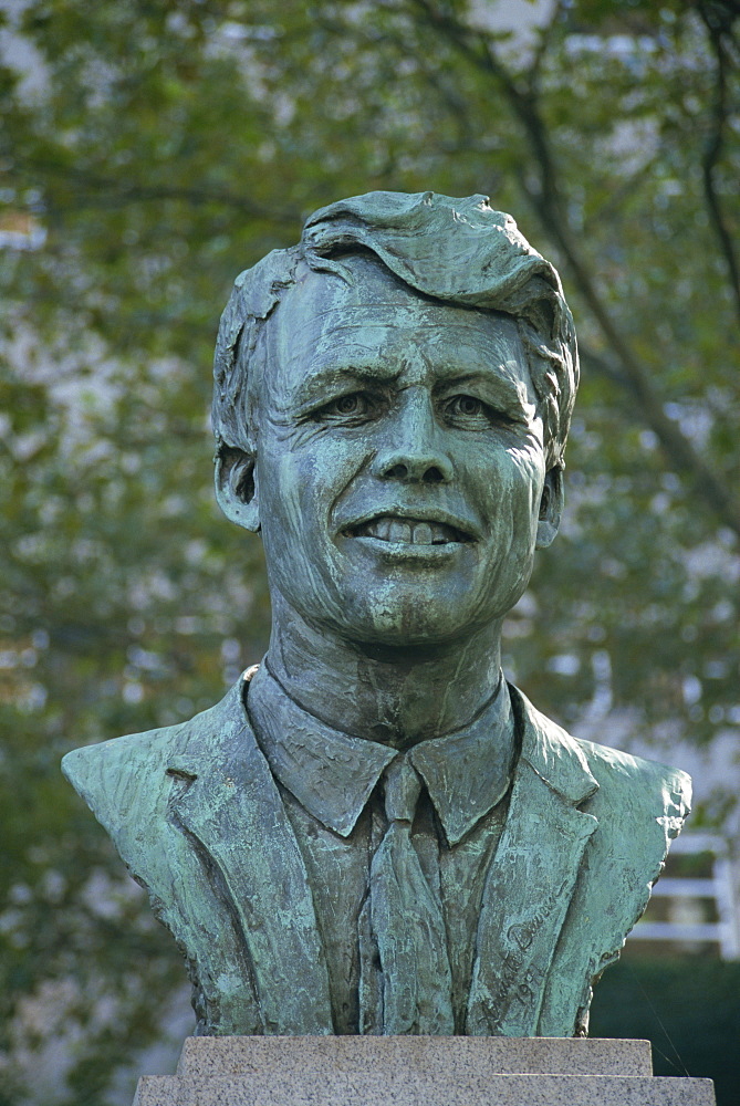 Bust of Robert Kennedy, Brooklyn, New York, United States of America, North America