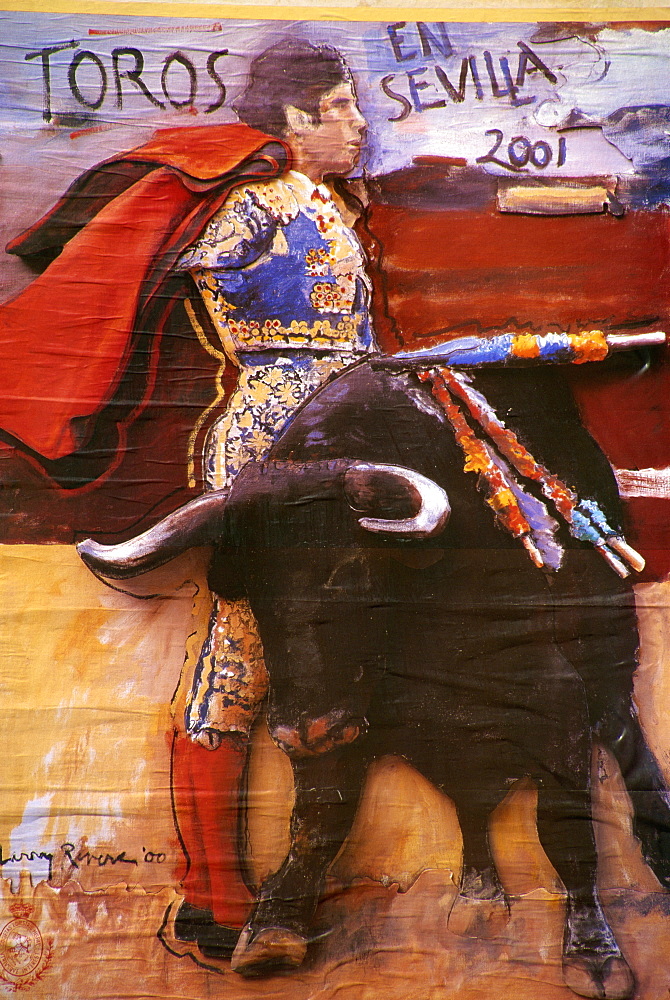 Matador poster taken in 2001, Seville, Andalucia, Spain, Europe