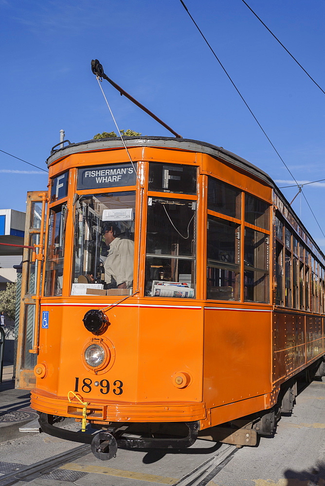 F line trolley streetcar, San Francisco, California, United States of America, North America