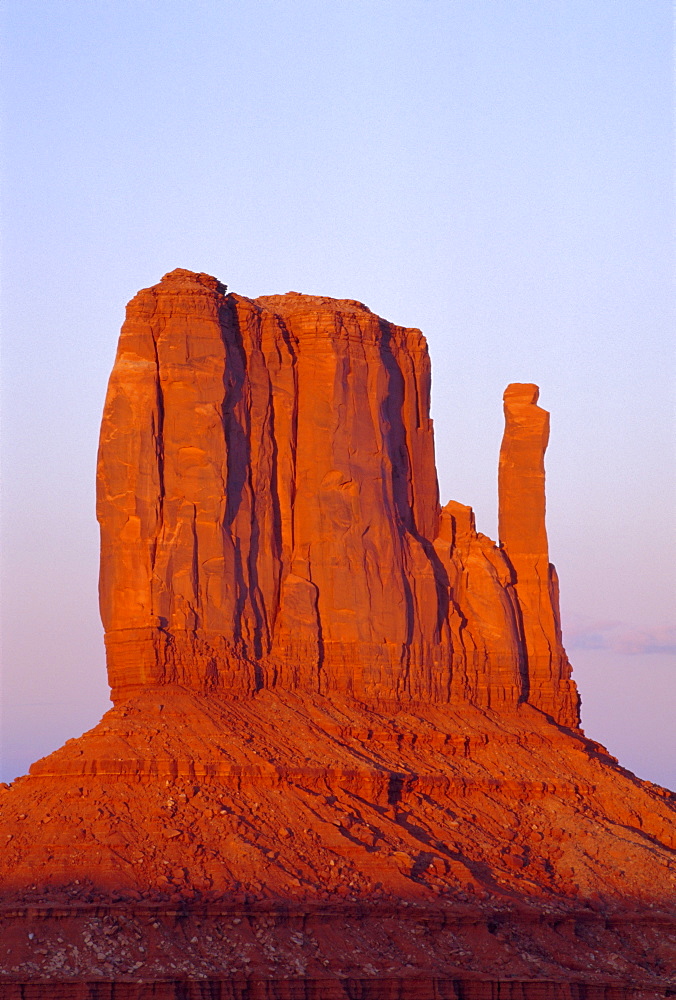 West Mitten at sunset, Monument Valley, Utah, USA