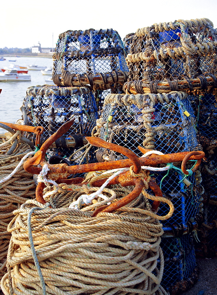 Lobster pots, Normandy, France 