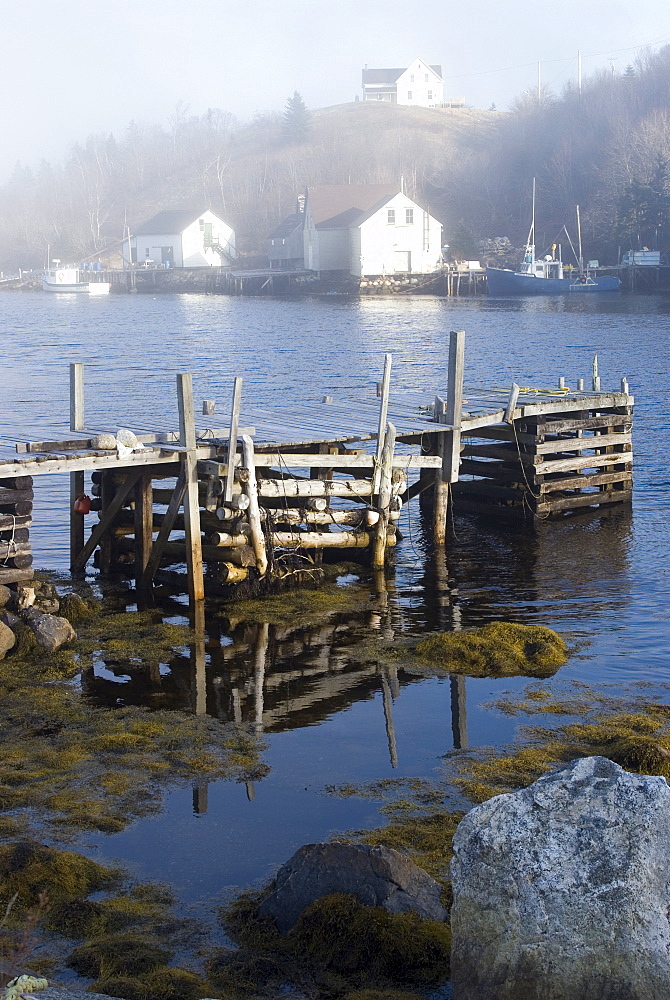 Typical fishing village in the southwest of Nova Scotia, Canada, North America