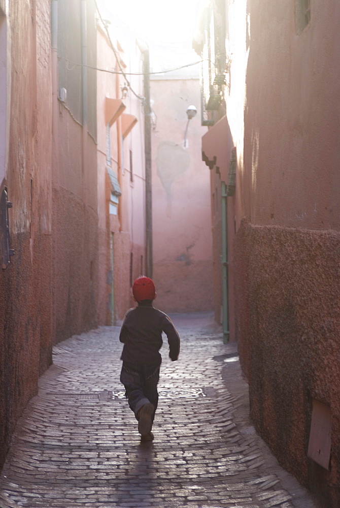 Back street of Marrakech, Morocco, North Africa, Africa