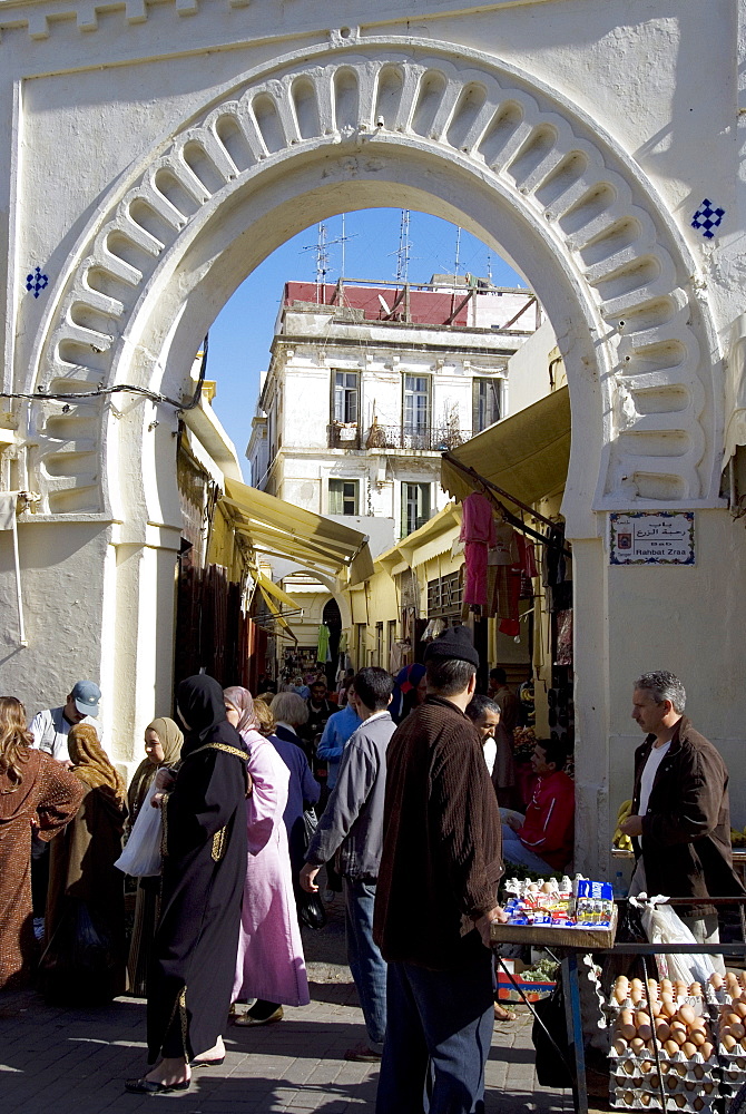 Gateway to the Medina, Tangiers, Morocco, North Africa, Africa