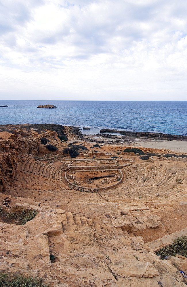 Theatre, Roman site of Apollonia, Libya, North Africa, Africa