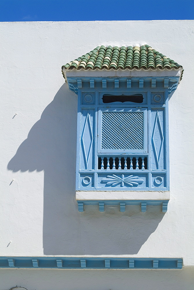 Window detail, La Marsa resort, near Tunis, Tunisia, North Africa, Africa