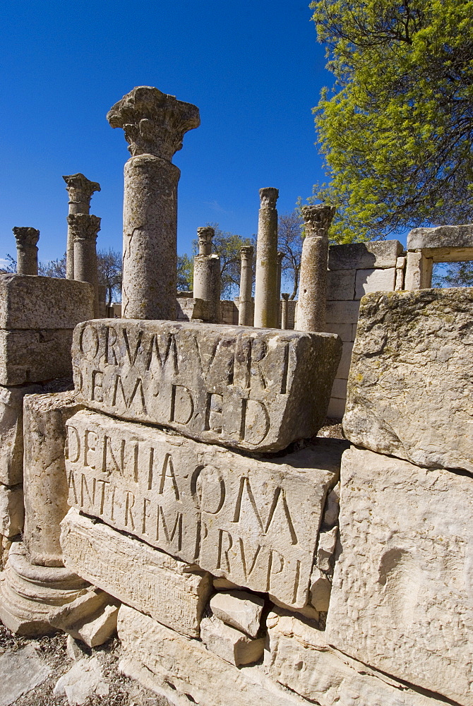 School for youths, Roman site of Makhtar, Tunisia, North Africa, Africa