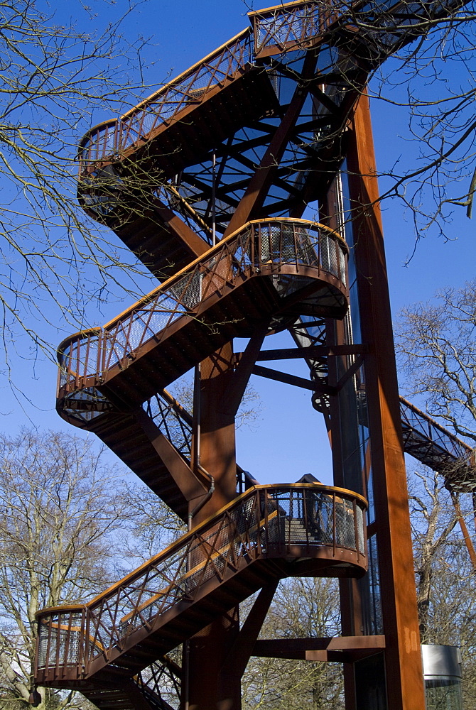 The Rhizotron and Xstrata Treetop Walkway, Royal Botanic Gardens, Kew, UNESCO World Heritage Site, London, England, United Kingdom, Europe