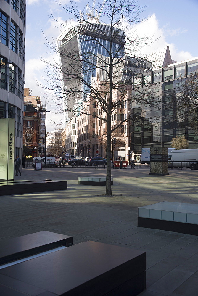 View of 20 Fenchurch Street (the Walkie Talkie), City of London, EC3, England, United Kingdom, Europe