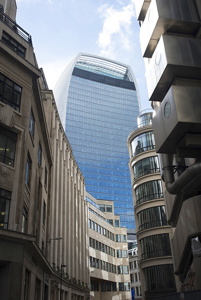 View of the Walkie-Talkie Building, 20 Fenchurch Street, City of London, EC3, England, United Kingdom, Europe