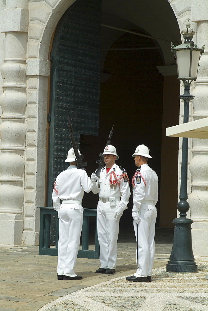 Changing of the Guard in front of the Royal Palace, Monaco-Veille, Monaco, Europe