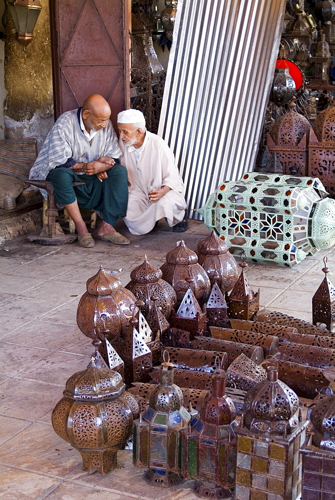 Lanterns, Place des Ferblantiers (Ironmongers Square), Marrakech, Morocco, North Africa, Africa