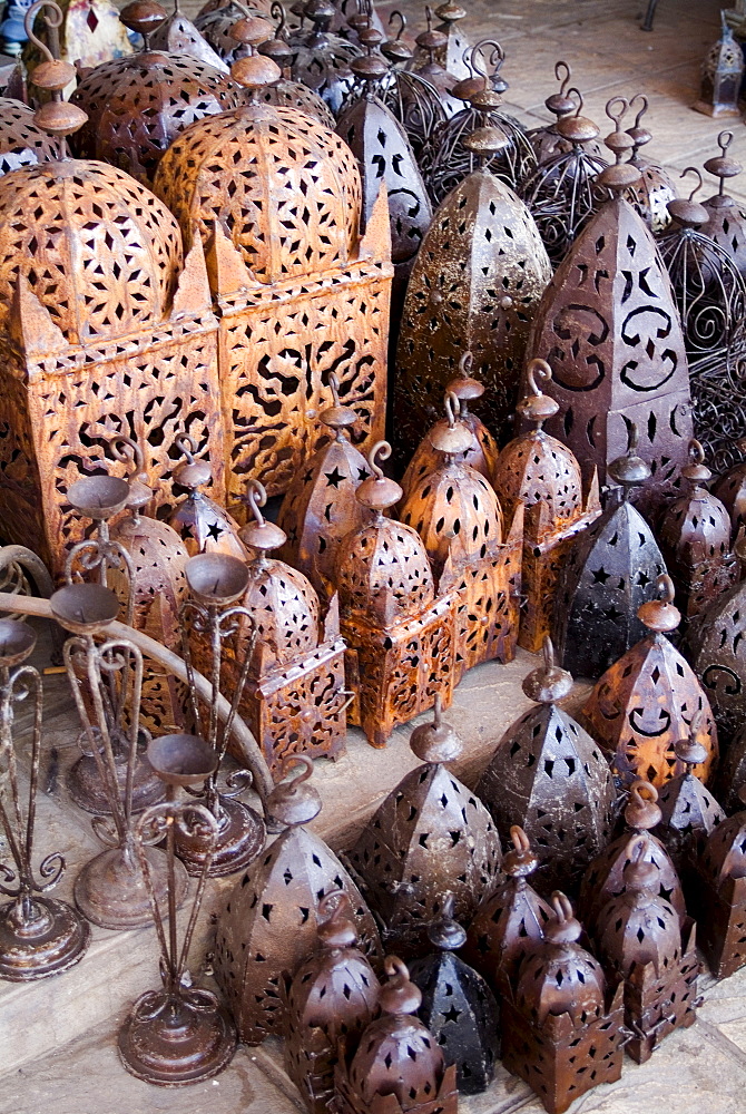 Lanterns, Place des Ferblantiers (Ironmongers Square), Marrakech, Morocco, North Africa, Africa