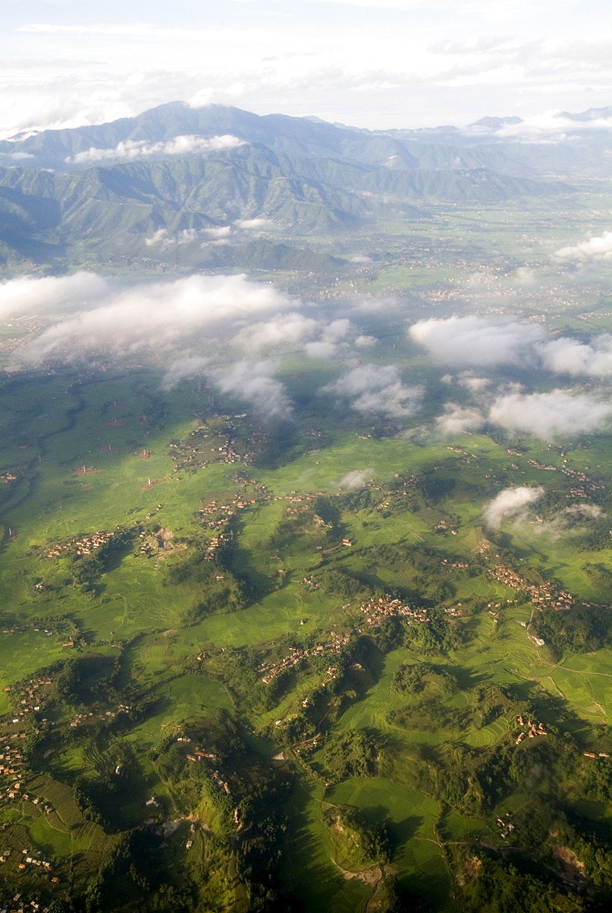 Aerial view of Nepal, Himalayas, Asia