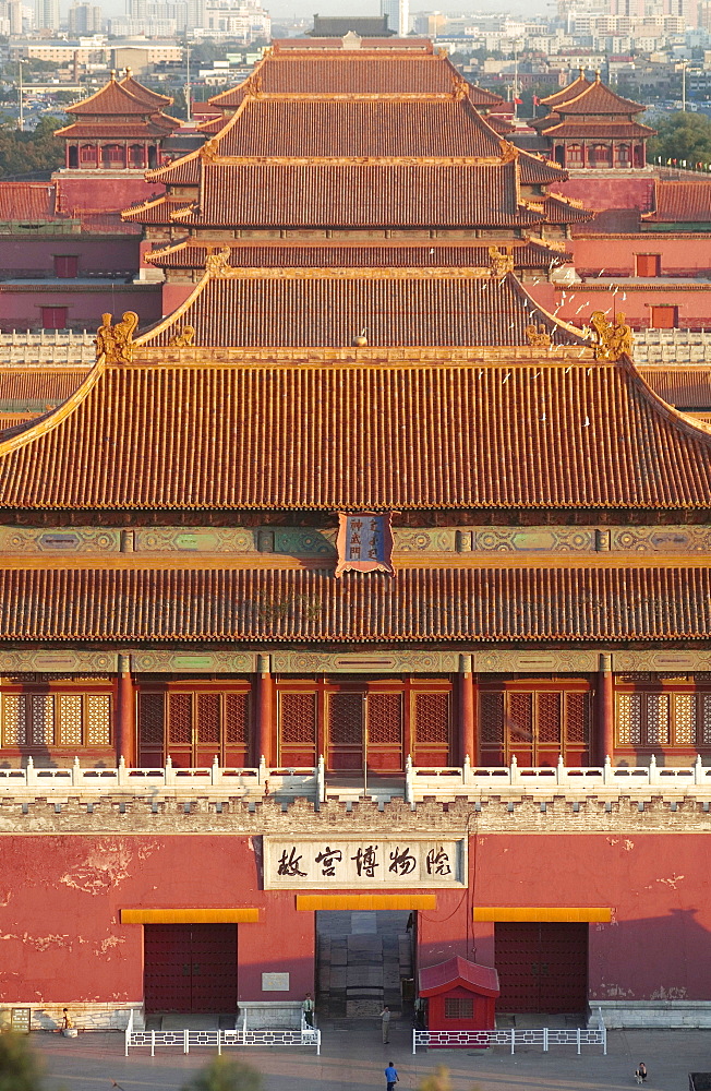 Forbidden City from above, Beijing, China, Asia