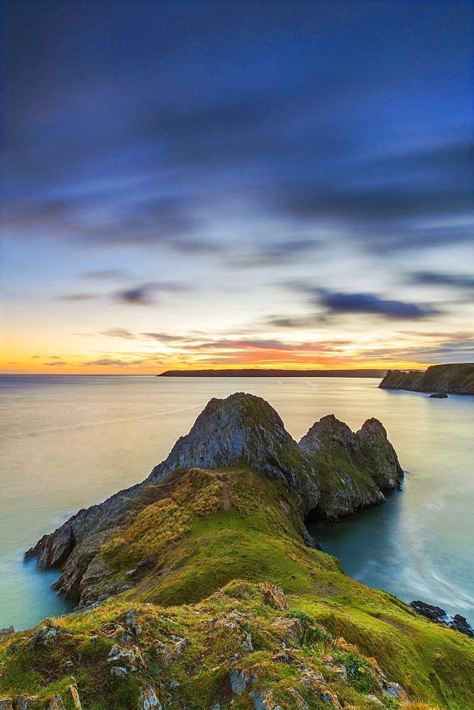 Three Cliffs Bay, Gower Peninsula, Swansea, Wales, United Kingdom, Europe