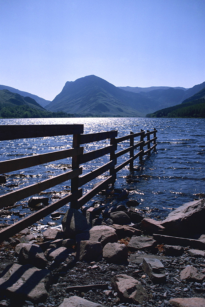 View towards Fleetwith Pike, Buttermere, Lake District Nationtal Park, Cumbria, England, United Kingdom, Europe