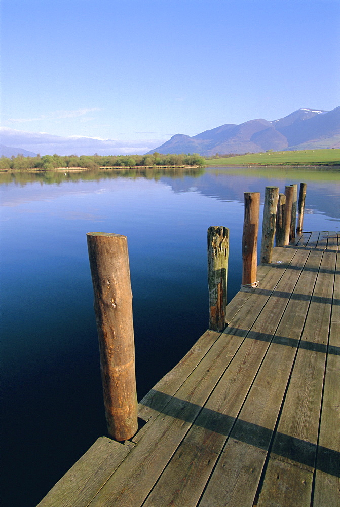 Keswick Landing Stage, Derwentwater (Derwent Water), Lake District National Park, Cumbria, England, UK