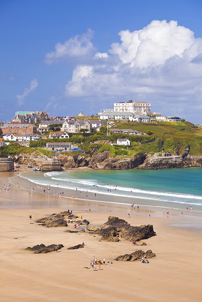 Newquay Beach in summer, Cornwall, England, United Kingdom, Europe