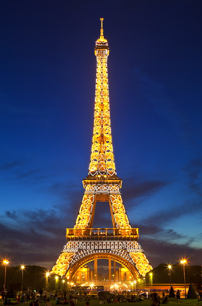 Eiffel Tower at night, Paris, France, Europe