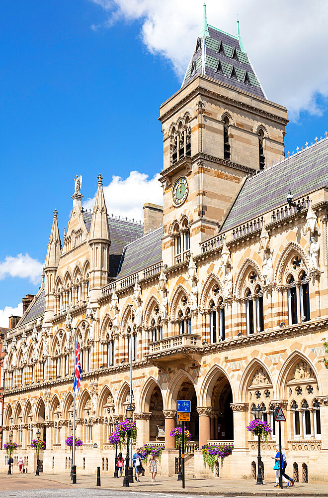 Guildhall and Northampton Borough Council, St. Giles' Square, town centre, Northampton, Northamptonshire, England, United Kingdom, Europe