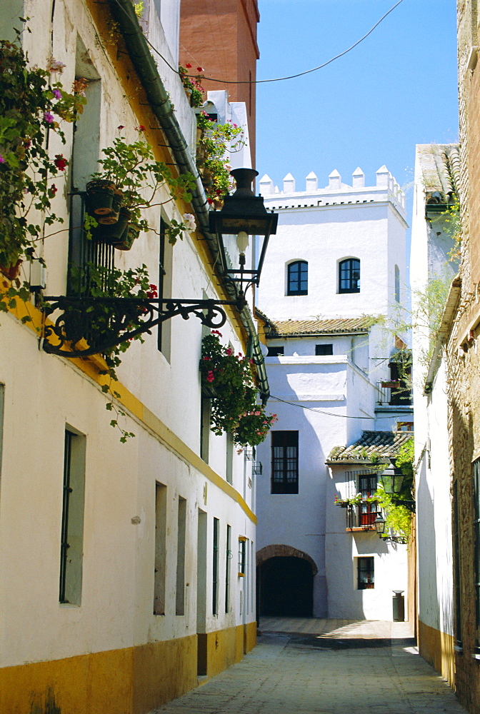 Quiet street in Seville, Andalucia, Spain 