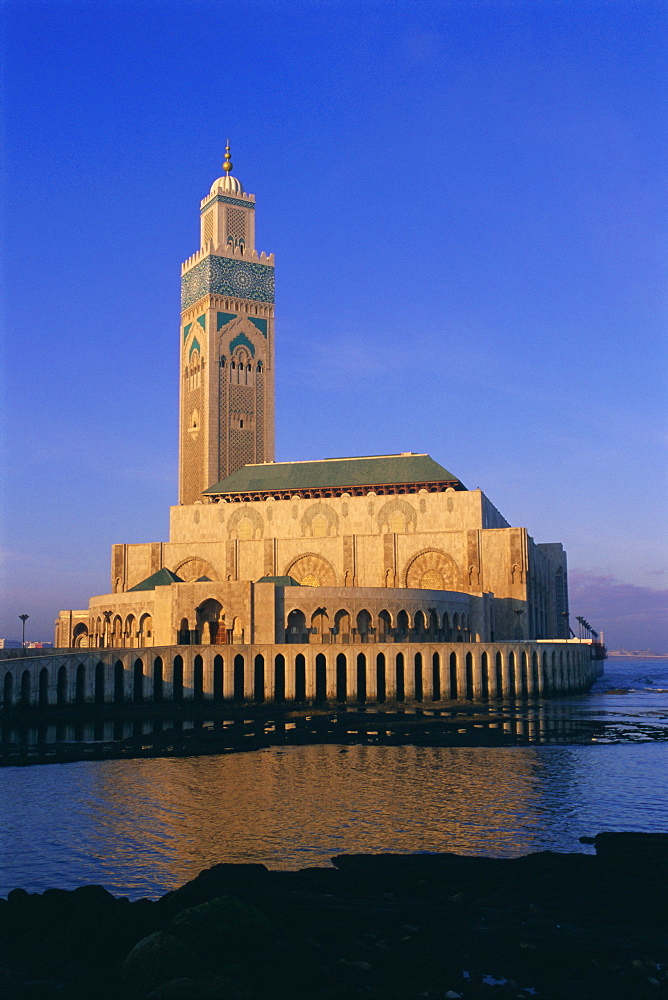 The new Hassan II mosque, Casablanca, Morocco, North Africa, Africa